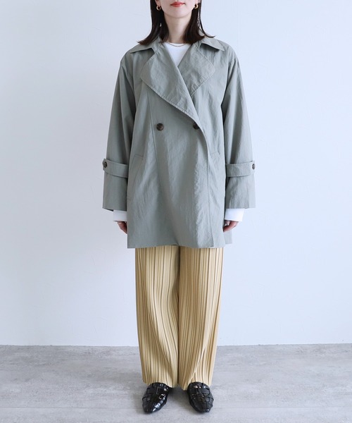 reca（レカ）の「ショート丈トレンチコート（トレンチコート・レディース・アイボリー/グレイッシュベージュ/カーキ・M）」の16枚目の写真