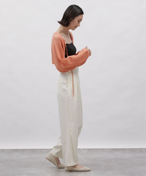 LAKOLE(ラコレ)の「ラメメッシュニットボレロ / 115412(カーディガン/ボレロ・レディース・コーラル/アイボリー/ブラック・SMALL/MEDIUM)」の18枚目の写真