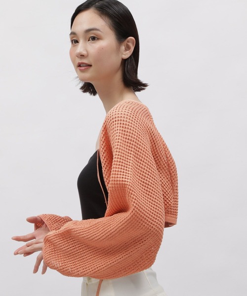 LAKOLE(ラコレ)の「ラメメッシュニットボレロ / 115412(カーディガン/ボレロ・レディース・コーラル/アイボリー/ブラック・SMALL/MEDIUM)」の20枚目の写真