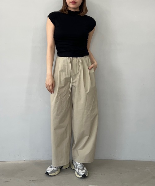 Fano Studios(ファノ ストゥディオズ)の「モックネック フレンチスリーブトップス FC24S053【Fano Studios】(Tシャツ/カットソー・レディース・ブラック・S/M/L)」の14枚目の写真