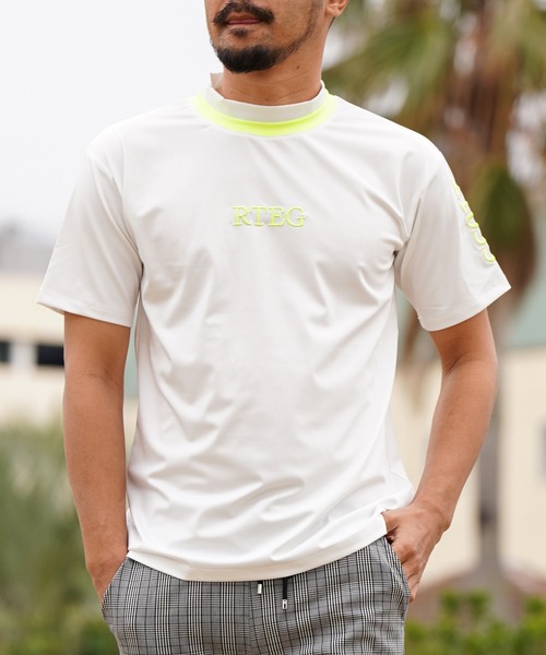 ビームスゴルフ　ネオンカラー　イエロー　L モックネック BEAMS GOLF（ビームス ゴルフ）〈WOMEN〉 ORANGE LABEL