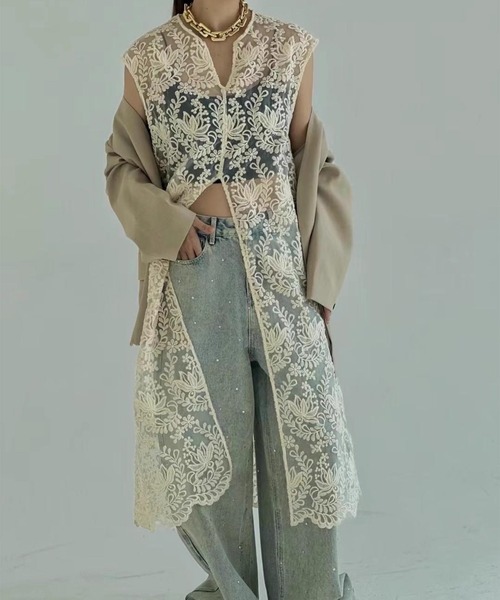 希少】ザズーREATS TAILOR ZAZOUS ヒョウ柄 ジレ ベスト レースジレ