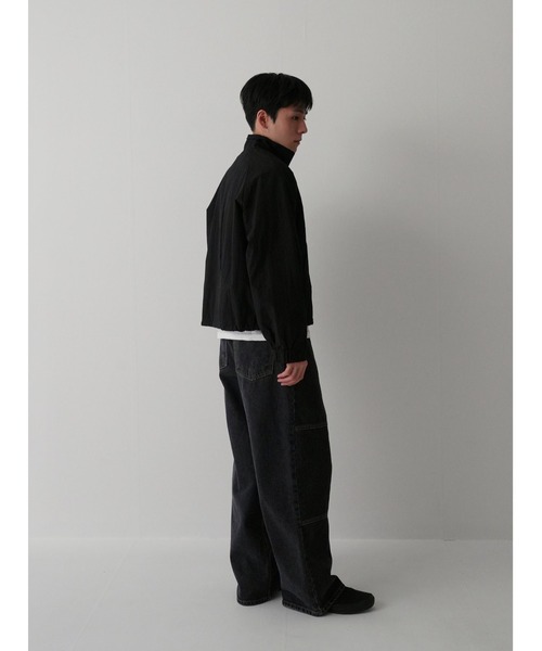 Bargiee（バージー）の「ダブル ニー デニム パンツ ワイド ストレート（デニムパンツ・メンズ・ブラック・MEDIUM/SMALL）」の8枚目の写真