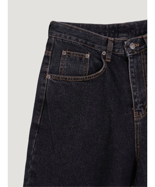Bargiee（バージー）の「ダブル ニー デニム パンツ ワイド ストレート（デニムパンツ・メンズ・ブラック・MEDIUM/SMALL）」の11枚目の写真