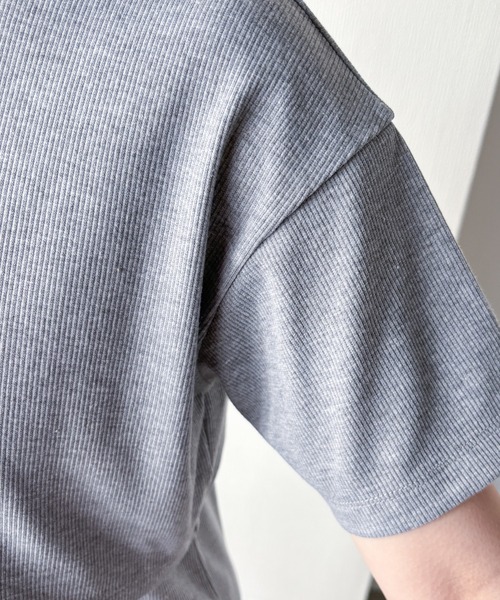 EPIMI E'PIMMY(エピミエピミー)の「【マルチウェイ】テレコキャミワンピ/半袖トップスSET(ワンピース・レディース・チャコールグレー/ホワイト×ブラック/ブラック・MEDIUM)」の20枚目の写真