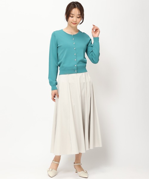 MISCH MASCH（ミッシュマッシュ）の「【接触冷感/UVカット】ベーシックビジュー釦カーディガン/MM428406（カーディガン/ボレロ・レディース・ブルー/ブラック/ホワイト/レッド/グリーン/ブラウン/ホワイト×ブラック・S/M）」の17枚目の写真