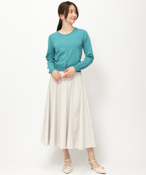 MISCH MASCH（ミッシュマッシュ）の「【接触冷感/UVカット】ベーシックビジュー釦カーディガン/MM428406（カーディガン/ボレロ・レディース・ブルー/ブラック/ホワイト/レッド/グリーン/ブラウン/ホワイト×ブラック・S/M）」の18枚目の写真