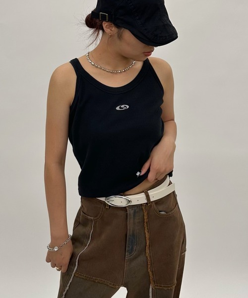 WHO'S WHO gallery（フーズフーギャラリー）の「【SLOPPY/スロッピー】フューチャーロゴアメスリタンク（タンクトップ・レディース・チャコールグレー/ライトグレー/ブラック/グレー/オフホワイト/ブラック系その他・FREE）」の2枚目の写真