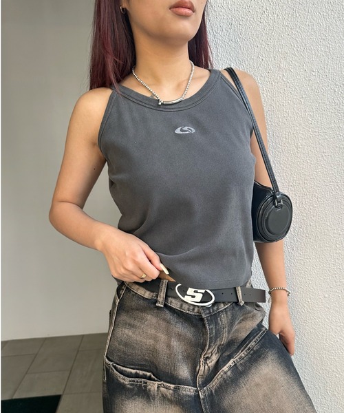WHO'S WHO gallery（フーズフーギャラリー）の「【SLOPPY/スロッピー】フューチャーロゴアメスリタンク（タンクトップ・レディース・チャコールグレー/ライトグレー/ブラック/グレー/オフホワイト/ブラック系その他・FREE）」の8枚目の写真
