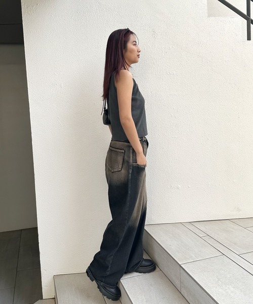 WHO'S WHO gallery（フーズフーギャラリー）の「【SLOPPY/スロッピー】フューチャーロゴアメスリタンク（タンクトップ・レディース・チャコールグレー/ライトグレー/ブラック/グレー/オフホワイト/ブラック系その他・FREE）」の7枚目の写真