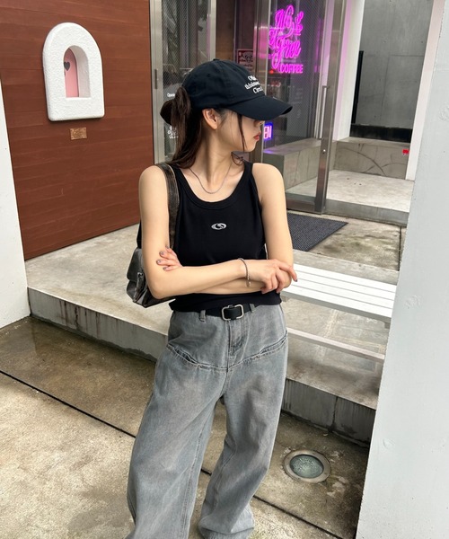 WHO'S WHO gallery（フーズフーギャラリー）の「【SLOPPY/スロッピー】フューチャーロゴアメスリタンク（タンクトップ・レディース・チャコールグレー/ライトグレー/ブラック/グレー/オフホワイト/ブラック系その他・FREE）」の11枚目の写真