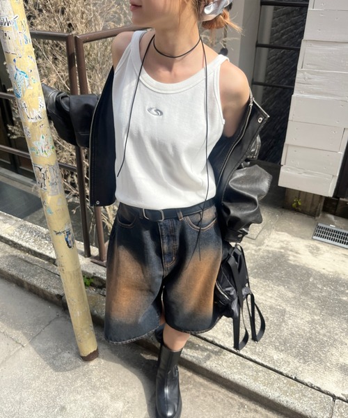 WHO'S WHO gallery（フーズフーギャラリー）の「【SLOPPY/スロッピー】フューチャーロゴアメスリタンク（タンクトップ・レディース・チャコールグレー/ライトグレー/ブラック/グレー/オフホワイト/ブラック系その他・FREE）」の21枚目の写真