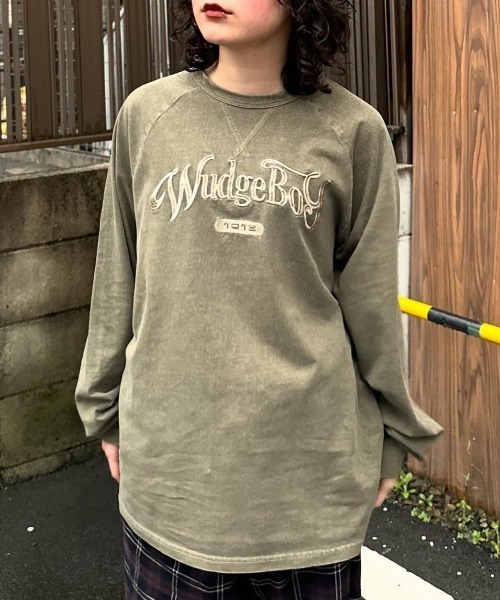 WudgeBoy(ワッジボーイ)の「pigment raglan LS tee(Tシャツ/カットソー・レディース・カーキ/ブラウン/ブラック・LARGE/MEDIUM)」の3枚目の写真