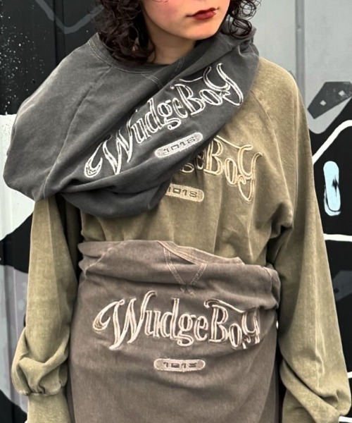 WudgeBoy(ワッジボーイ)の「pigment raglan LS tee(Tシャツ/カットソー・レディース・カーキ/ブラウン/ブラック・LARGE/MEDIUM)」の4枚目の写真