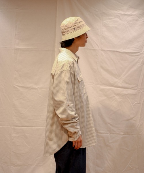 BROKEN BASE（ブロークンベース）の「ダブルポケットチェックシャツ（シャツ/ブラウス・メンズ・ベージュ/ブルー・MEDIUM/LARGE）」の17枚目の写真