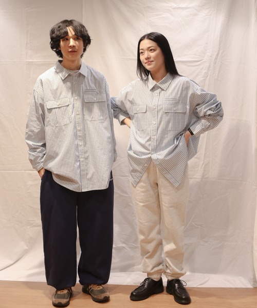 BROKEN BASE（ブロークンベース）の「ダブルポケットチェックシャツ（シャツ/ブラウス・メンズ・ベージュ/ブルー・MEDIUM/LARGE）」の20枚目の写真