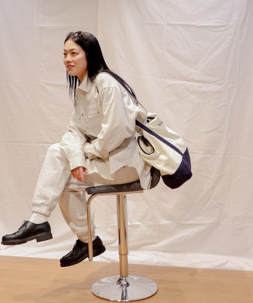 BROKEN BASE（ブロークンベース）の「ダブルポケットチェックシャツ（シャツ/ブラウス・メンズ・ベージュ/ブルー・MEDIUM/LARGE）」の5枚目の写真