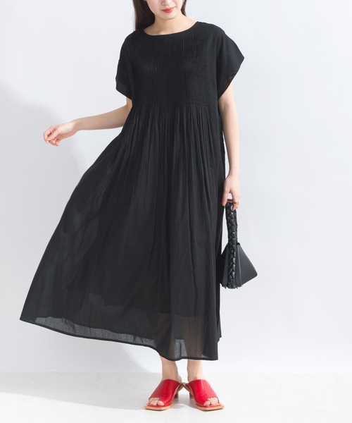 PICCIN（ピッチン）の「【WEB限定】ピンタックコットンボイルワンピース（ワンピース・レディース・ブラック/ブラック系その他/オレンジ/ブルー系その他・M）」の11枚目の写真