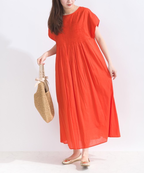 PICCIN（ピッチン）の「【WEB限定】ピンタックコットンボイルワンピース（ワンピース・レディース・ブラック/ブラック系その他/オレンジ/ブルー系その他・M）」の21枚目の写真