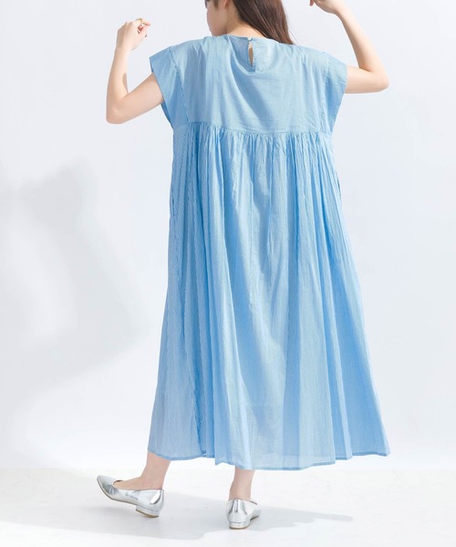 PICCIN（ピッチン）の「【WEB限定】ピンタックコットンボイルワンピース（ワンピース・レディース・ブラック/ブラック系その他/オレンジ/ブルー系その他・M）」の18枚目の写真