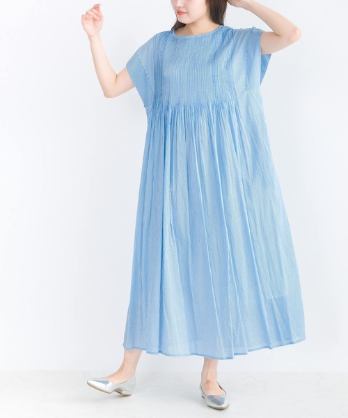 PICCIN（ピッチン）の「【WEB限定】ピンタックコットンボイルワンピース（ワンピース・レディース・ブラック/ブラック系その他/オレンジ/ブルー系その他・M）」の16枚目の写真