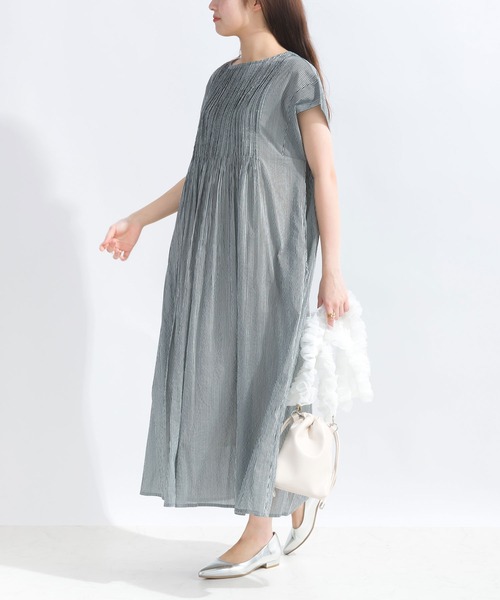 PICCIN（ピッチン）の「【WEB限定】ピンタックコットンボイルワンピース（ワンピース・レディース・ブラック/ブラック系その他/オレンジ/ブルー系その他・M）」の13枚目の写真