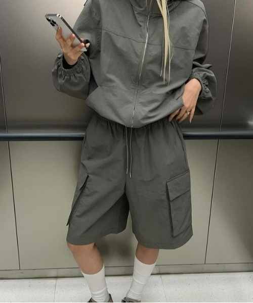 BLACKUP（ブラックアップ）の「[MADE] スタッフナイロンカーゴバミューダハーフパンツ（カーゴパンツ・レディース・ホワイト/ブラック/アッシュグレー・FREE）」の16枚目の写真