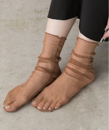 ad thie（アドティエ）の「メローデザイン ラメシアーソックス（ソックス/靴下）」