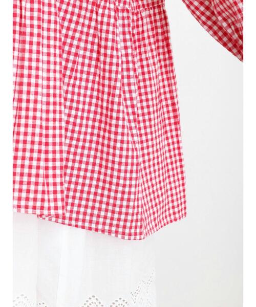 Samansa Mos2（サマンサ モスモス）の「◎ギンガムギャザーブラウス（シャツ/ブラウス・レディース・レッド/ブラック/ブルー/グレー・F）」の15枚目の写真