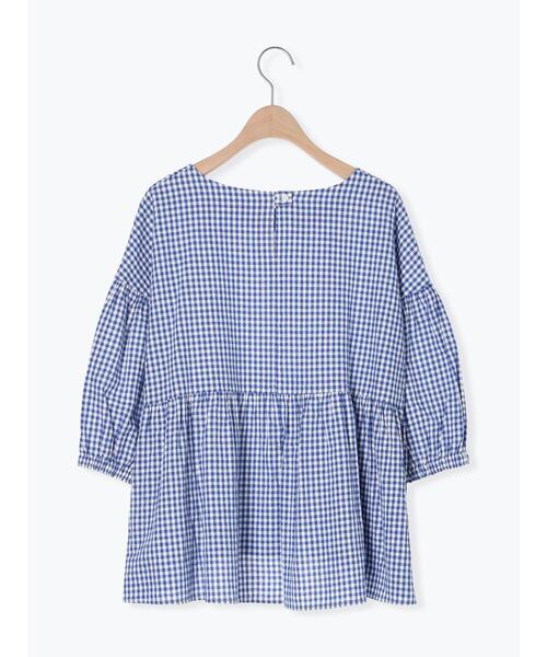 SM2 - まゆみ★新品★サマンサモスモス★blue★スキッパーチェックブラウス SM2 - サマンサモスモス blue スキッパーチェックブラウスの通販