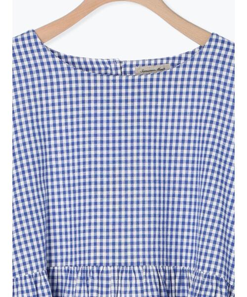 Samansa Mos2（サマンサ モスモス）の「◎ギンガムギャザーブラウス（シャツ/ブラウス・レディース・レッド/ブラック/ブルー/グレー・F）」の22枚目の写真