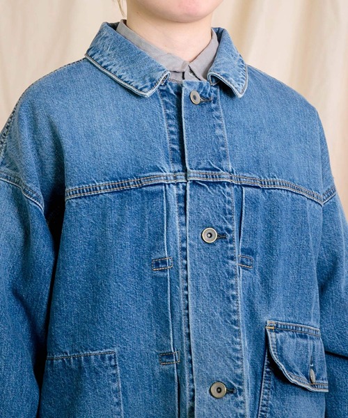 Brocante（ブロカント）の「[Brocante / ブロカント] 12ozリングデニム アンプリッセジャケット（デニムジャケット・レディース・インディゴブルー・2）」の18枚目の写真