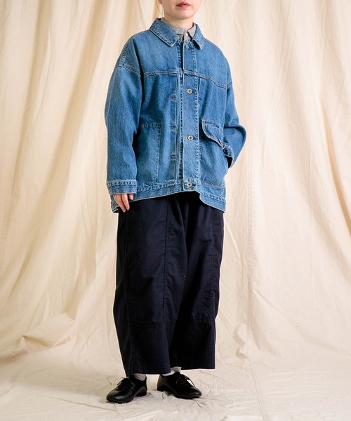 Brocante（ブロカント）の「[Brocante / ブロカント] 12ozリングデニム アンプリッセジャケット（デニムジャケット・レディース・インディゴブルー・2）」の21枚目の写真