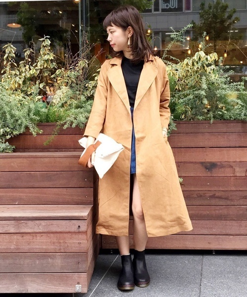 Kastane(カスタネ)の「ロングテーラーコート(その他アウター・レディース・ブラウン/ベージュ/ネイビー・FREE)」の2枚目の写真