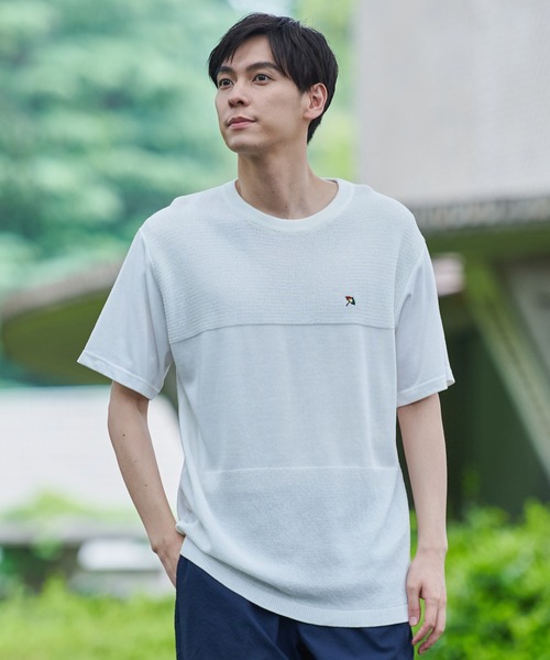 Arnold Palmer(アーノルドパーマー)の「COOL TOUCH ニットドッキング Tシャツ(Tシャツ/カットソー・メンズ・ホワイト/チャコールグレー・L/M/LL)」の10枚目の写真