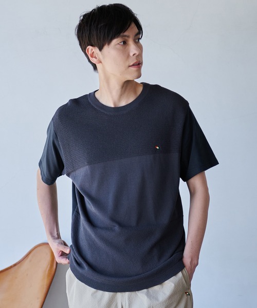 Arnold Palmer(アーノルドパーマー)の「COOL TOUCH ニットドッキング Tシャツ(Tシャツ/カットソー・メンズ・ホワイト/チャコールグレー・L/M/LL)」の14枚目の写真
