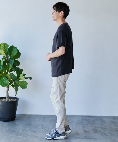 Arnold Palmer(アーノルドパーマー)の「COOL TOUCH ニットドッキング Tシャツ(Tシャツ/カットソー・メンズ・ホワイト/チャコールグレー・L/M/LL)」の7枚目の写真