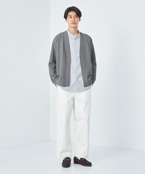 green label relaxing（グリーンレーベルリラクシング）の「ポリエステル カノコ イージー カーディガン（カーディガン/ボレロ・メンズ・ブラック/グレー/ケリーグリーン・L/M/S/XL）」の19枚目の写真