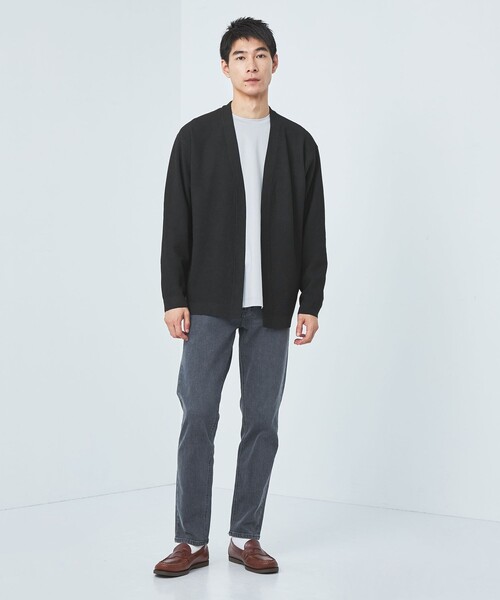 green label relaxing（グリーンレーベルリラクシング）の「ポリエステル カノコ イージー カーディガン（カーディガン/ボレロ・メンズ・ブラック/グレー/ケリーグリーン・L/M/S/XL）」の11枚目の写真
