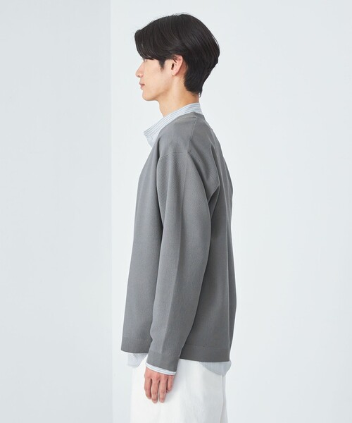 green label relaxing（グリーンレーベルリラクシング）の「ポリエステル カノコ イージー カーディガン（カーディガン/ボレロ・メンズ・ブラック/グレー/ケリーグリーン・L/M/S/XL）」の13枚目の写真