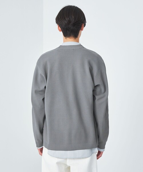 green label relaxing（グリーンレーベルリラクシング）の「ポリエステル カノコ イージー カーディガン（カーディガン/ボレロ・メンズ・ブラック/グレー/ケリーグリーン・L/M/S/XL）」の14枚目の写真