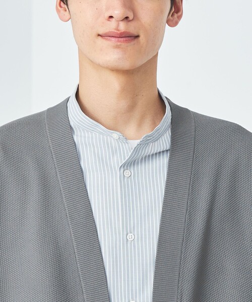 green label relaxing（グリーンレーベルリラクシング）の「ポリエステル カノコ イージー カーディガン（カーディガン/ボレロ・メンズ・ブラック/グレー/ケリーグリーン・L/M/S/XL）」の15枚目の写真