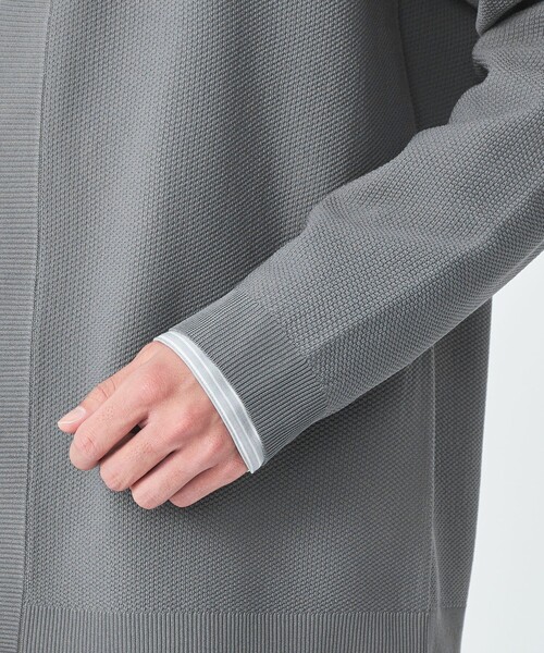 green label relaxing（グリーンレーベルリラクシング）の「ポリエステル カノコ イージー カーディガン（カーディガン/ボレロ・メンズ・ブラック/グレー/ケリーグリーン・L/M/S/XL）」の16枚目の写真