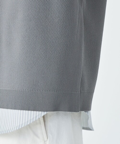 green label relaxing（グリーンレーベルリラクシング）の「ポリエステル カノコ イージー カーディガン（カーディガン/ボレロ・メンズ・ブラック/グレー/ケリーグリーン・L/M/S/XL）」の17枚目の写真