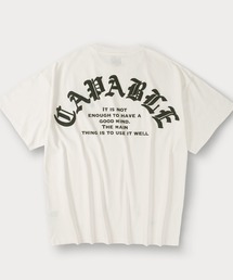 バックプリント ビッグアーチロゴ 発泡プリント 半袖Tシャツ オーバーサイズ