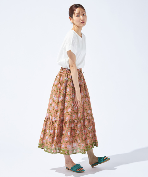 Petit Honfleur(プチオンフルール)の「【接触冷感・UVカット・汗じみ防止】フレンチスリーブプルオーバー(Tシャツ/カットソー・レディース・ブラック/アイボリー/オレンジ・L/M)」の10枚目の写真