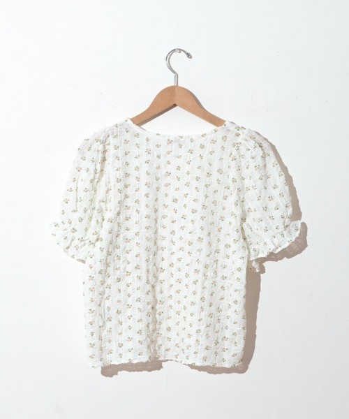 flower（フラワー）の「バブルブルームトップ（Tシャツ/カットソー・レディース・ブルー/ピンク・FREE）」の4枚目の写真