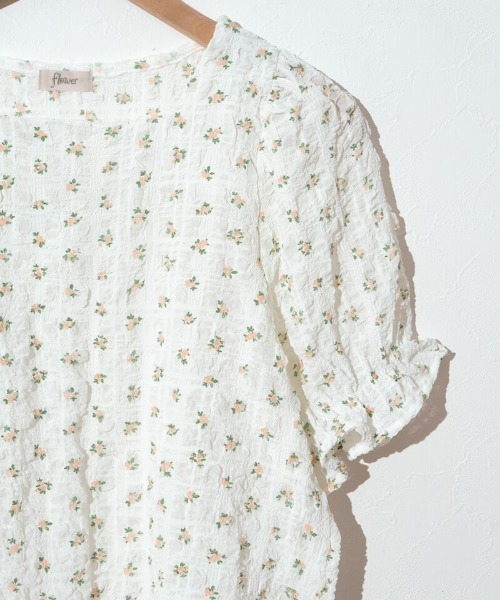 flower（フラワー）の「バブルブルームトップ（Tシャツ/カットソー・レディース・ブルー/ピンク・FREE）」の6枚目の写真