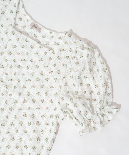 flower（フラワー）の「バブルブルームトップ（Tシャツ/カットソー・レディース・ブルー/ピンク・FREE）」の7枚目の写真