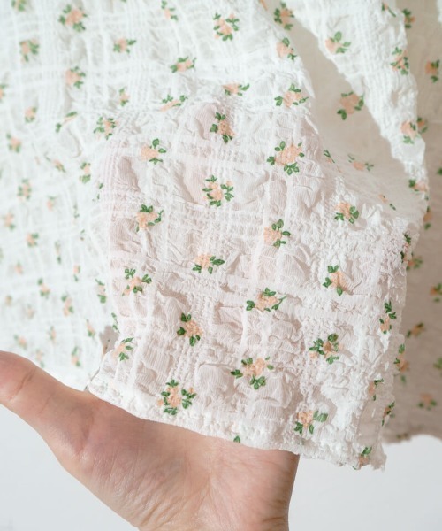 flower（フラワー）の「バブルブルームトップ（Tシャツ/カットソー・レディース・ブルー/ピンク・FREE）」の8枚目の写真